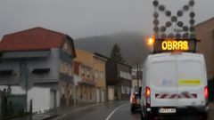 En directo carretera AC-305, chequeo de Rianxo (Bur�s) a Ribeira