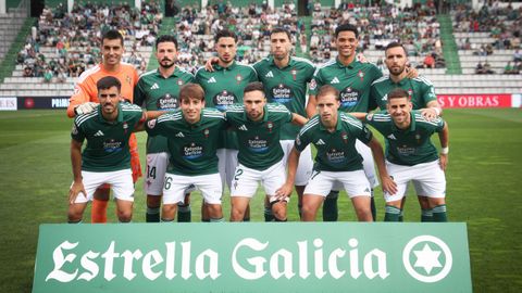 Once inicial del Racing en el derbi del Pontevedra.
