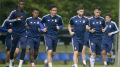 Ibra, B�rcenas, Christian, Rodri y Tejera en El Requex�n