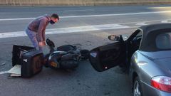 Accidente de trfico frente a Marineda City