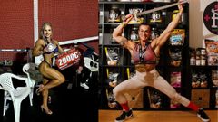 Maria Jos� Garc�a (i),�subcampeona del mundo de la IFFB Pro de fisioculturismo y Carmela Fern�ndez (d),�segundo puesto en la competici�n mundial de la PCA
