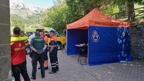 Instalaci�n para el rescate en Valporquero
