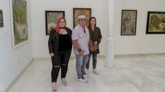 Sandra Moldes, con su padre Joaqu�n y su hija Raisa