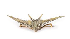 Una de las piezas que se expondr�n en la Fundaci�n Barri� dentro de la muestra �LALIQUE. La belleza en el art nouveau y el art d�co� es el  �Broche Golondrina�, creado hacia 1890 por Ren� Lalique en oro, diamantes, rub�es y esmalte