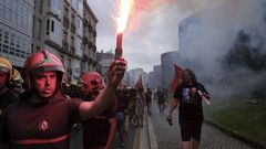 Protestas de los bomberos en la capital de la provincia