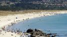 Da de sol y buen tiempo en la playa de A Lanzada (O Grove).