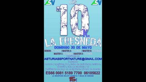 Cartel de la carrera popular de La Fresneda