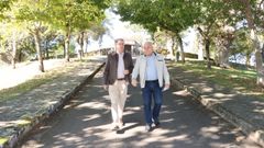 El delegado Manuel Pardo visit con el alcalde de Lobeira, Antonio Iglesias, las obras en O Viso.
