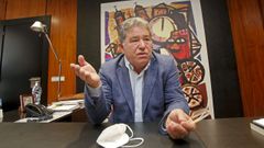 O alcalde de Pontevedra, Miguel Anxo Fern�ndez Lores (BNG), este m�rcoles, no seu despacho do Concello