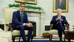 Pedro S�nchez comparece tras reunirse con el presidente de Estados Unidos, Joe Biden: �Somos aliados, amigos�