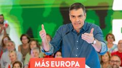 Pedro S�nchez, en un mitin en Sevilla.