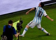 Messi solo hab�a marcado un gol con Argentina en un Mundial, y hab�a sido siete a�os atr�s, en Alemania. 