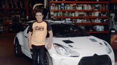 Jos� Antonio G�mez, To�o, no seu taller en Covas co seu Citro�n DS3 co que compite