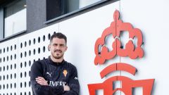 El portero del Sporting, Rub�n Y��ez