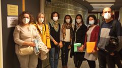M�dicos de PAC del �rea sanitaria, este jueves en Montecelo, antes de la reuni�n con la direcci�n