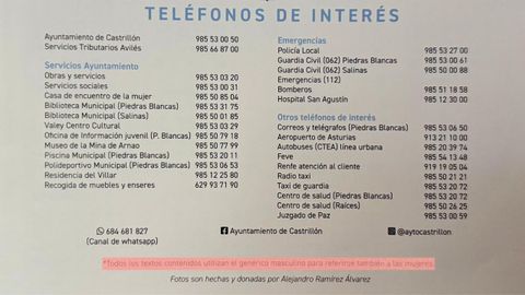 La��coletilla� del calendario municipal de Castrill�n