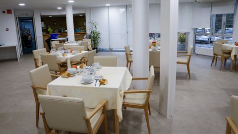 Comedor de una residencia de mayores de A Pobra (foto de archivo)