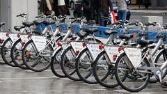 Estaci�n de Bicicoru�a en la plaza de Pontevedra 