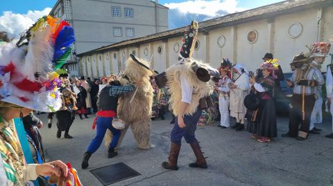 Viana acoge la mayor mascarada de la pennsula Ibrica.Momentos previos al inicio del desfile.