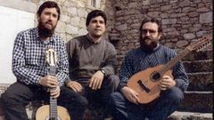 Andr�s S�nchez, a la derecha, en una imagen del grupo Xistra junto con Daniel Caxete y Jos� Antonio Atadell