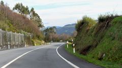 La N-634 entre Mondo�edo y A Xesta (Abad�n)