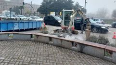 Obras de reparaci�n de la aver�a que motiv� un corte de agua la pasada Nochebuena