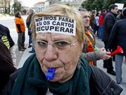 Una de las afectadas, durante una de las movilizaciones.