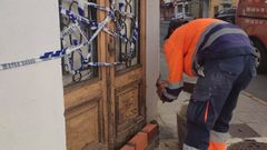 Tapiado de la vivienda okupada en Santa Ic�a.