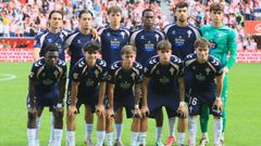 Formaci�n inicial del Celta Fortuna ante el Sporting de Gij�n este domingo en El Molin�n.