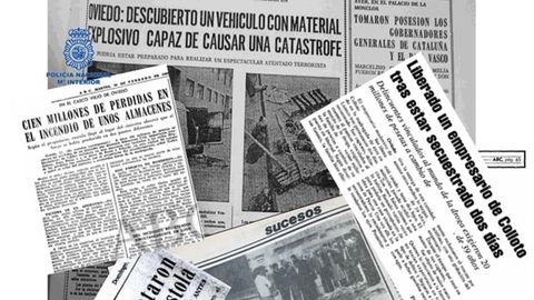 Collage de noticias sobre ETA-ASTURC�N en diferentes peri�dicos