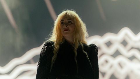 Rachel Godswell, de Slowdive, en un momento de su actuaci�n en el Atlantic Fest 