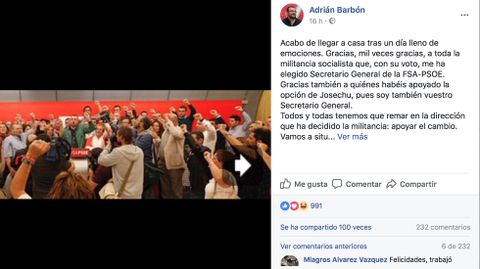 Felicitaciones en el perfil de Adri�n Barb�n.Felicitaciones en el perfil de Adri�n Barb�n