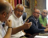 Riveiro, Losada, Mu��os e Lobato, na presentaci�n do libro<span lang= es-es >. </span>