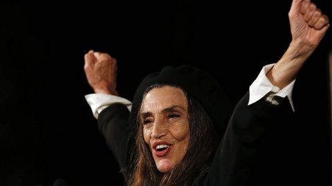 ngela Molina recoger el prximo 6 de marzo el Goya de honor 2021. En la imagen, tras recibir el Premio Nacional de Cinematografa, en San Sebastin, en el 2016