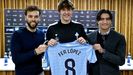 Fer L�pez, en su presentaci�n a su regreso al Celta como cedido.