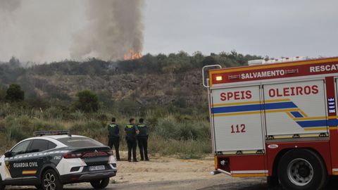 Incendio forestal en Tarro, Culleredo