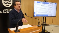 El concejal de Facenda de Pontevedra, Raimundo Gonzlez Carballo, este viernes, en el Concello