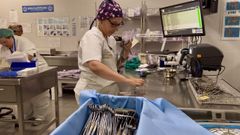 Trabajo en la Central de Esterilizaci�n do Hospital Universitario de Ourense 