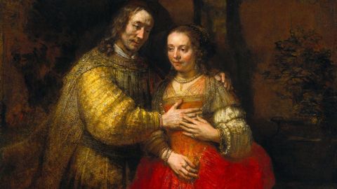 La seguridad y la confianza expresadas en las manos. Lienzo de Rembrandt conocido como La novia juda (1667, Museo Nacional de msterdam)