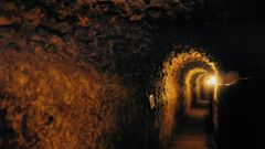 Imagen de una zona de las cloaclas romanas de Calahorra