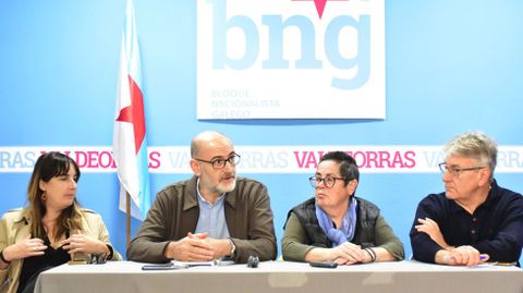 Albert, Fernndez, Mangana y Agra en la rueda de prensa.