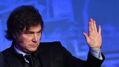 Milei, en una foto de archivo, durante su participaci�n en el Congreso Jud�o Latinoamericano celebrado en Buenos Aires en julio.  