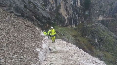 Desprendimiento en la Ruta del Cares