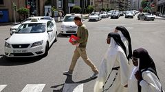 Las protestas de los taxis provocan caravanas por Vigo