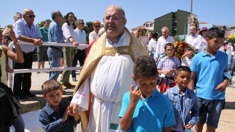 Imágenes de la procesión marítima de la Virxe do Carme en Santiago de Lampón