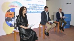 A subdirectora xeral de Arquivos e Museos, M� del Carmen Calvi�o; o conselleiro de Cultura, Jos� L�pez; e o director xeral de Cultura, Anxo Lorenzo, presentaron este martes a programaci�n
