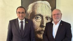 El presidente del Parlamento de Catalu�a, Josep Rull, y el exconsejero y diputado de Junts Llu�s Puig.