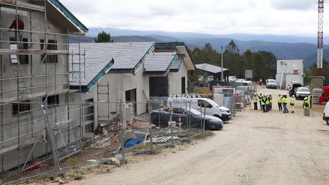 Vista de las obras en la base de la BRIF de Laza.