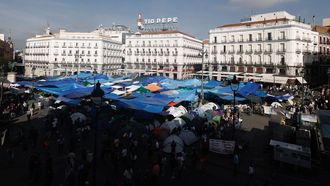 Acampada en la Puerta del Sol de Madrid contra las pol�ticas de Vivienda