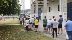 Colas en A Malata formadas en la venta de entradas para el choque ante el Sporting.